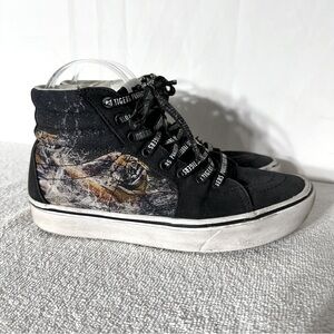 Vans Discovery Project Cats Black High Top Sneakers Project Tigers 9.5